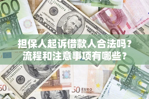北京担保人起诉借款人合法吗？流程和注意事项有哪些？