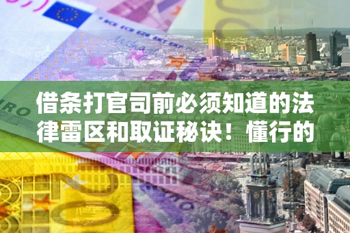 北京借条打官司前必须知道的法律雷区和取证秘诀！懂行的人已经留好这些证据