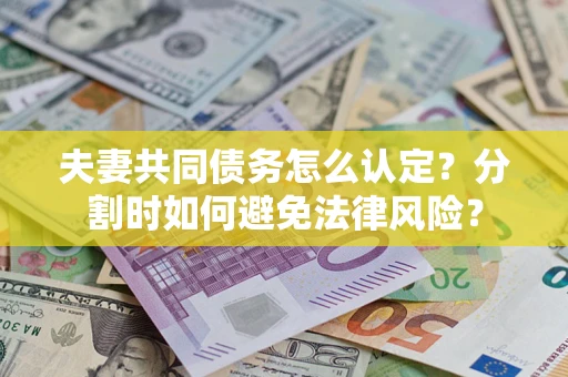 北京夫妻共同债务怎么认定？分割时如何避免法律风险？